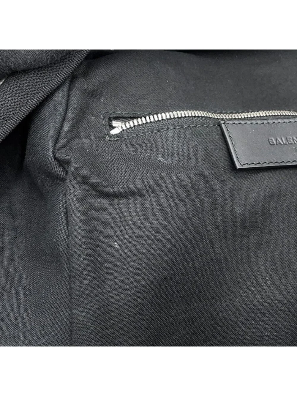 Balenciaga Backpack Navy Canvas Leather